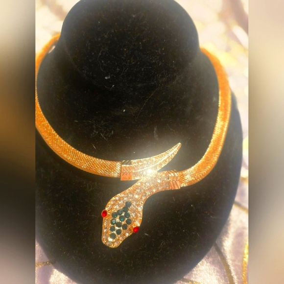 21gp Dubai Jewelry Elegant Gold Snake Necklace - Picture 1 of 9